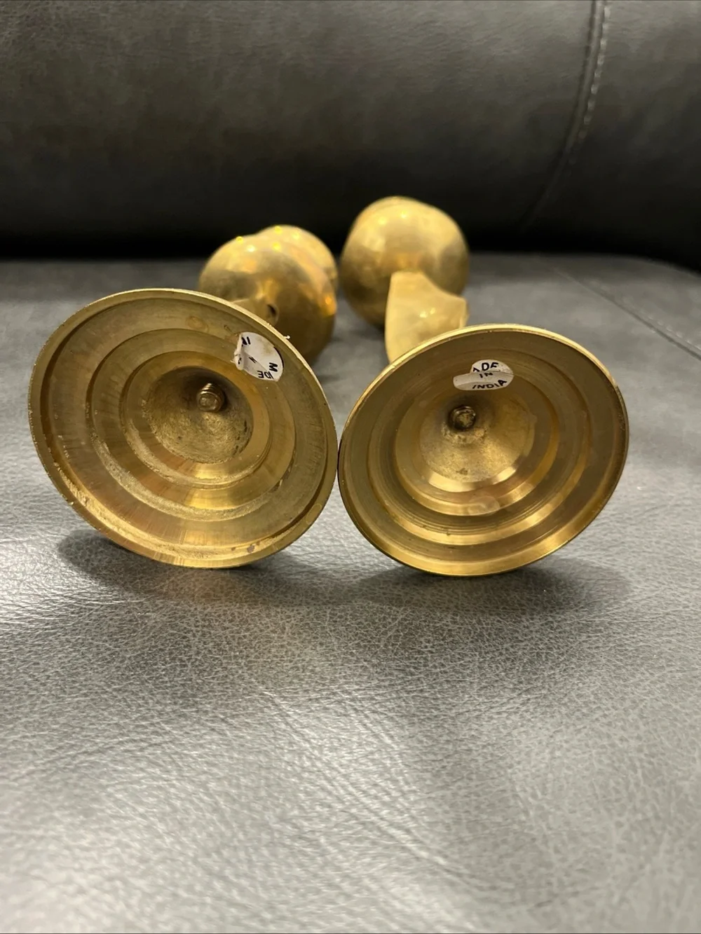 Brass Twist Candlestick Holders - Set of 2
